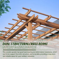 10' x 12' Alora Premium Extra Large Outdoor Weather-Resistant Wooden Grape Pergola