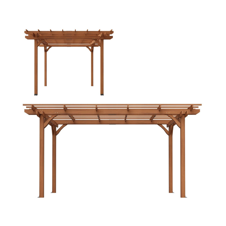 10' x 12' Alora Premium Extra Large Outdoor Weather-Resistant Wooden Grape Pergola