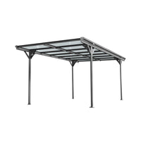10' x 16' Alora Premium Outdoor Driveway Pergola - Heavy-Duty Aluminum Frame, UV-Protective Polycarbonate Roof