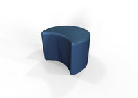 Session Crescent Stool, Side Table, or Ottoman - 17" Height, Versatile & Durable