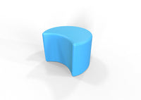 Session Crescent Stool, Side Table, or Ottoman - 17" Height, Versatile & Durable