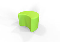 Session Crescent Stool, Side Table, or Ottoman - 17" Height, Versatile & Durable