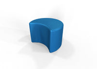 Session Crescent Stool, Side Table, or Ottoman - 17" Height, Versatile & Durable