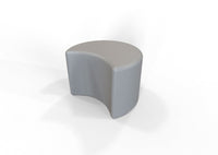 Session Crescent Stool, Side Table, or Ottoman - 17" Height, Versatile & Durable