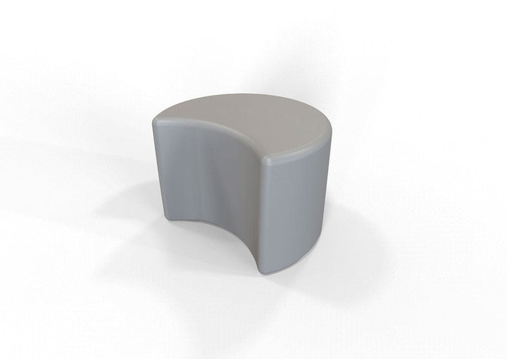 Session Crescent Stool, Side Table, or Ottoman - 17" Height, Versatile & Durable