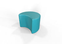 Session Crescent Stool, Side Table, or Ottoman - 17" Height, Versatile & Durable
