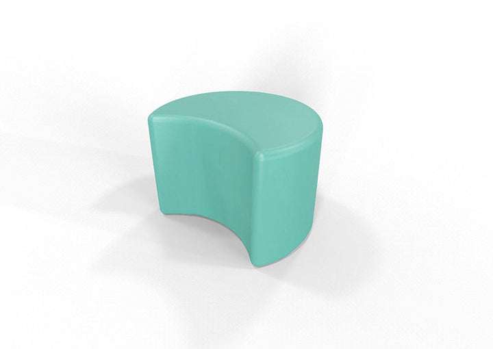 Session Crescent Stool, Side Table, or Ottoman - 17" Height, Versatile & Durable