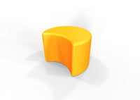 Session Crescent Stool, Side Table, or Ottoman - 17" Height, Versatile & Durable