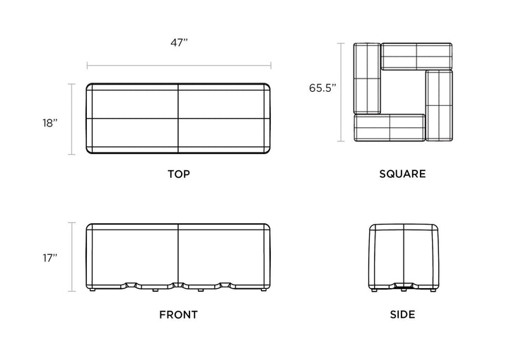 Modular Dash Bench - Versatile Indoor/Outdoor Seating with Stay Dry Top and Green Certification