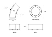 Swerve Modular Arc Bench: Versatile Indoor/Outdoor Seating with Stay Dry Design