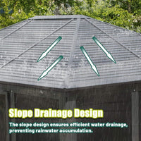 11' x 14' Premium All-Season Aluminum Hardtop Gazebo Sunroom with Galvanized Steel Roof, Sliding Doors, and Movable Screen Walls