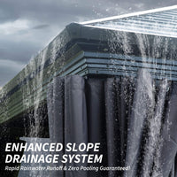 11' x 21' Alora All-Season Solarium Sunroom Gazebo - Elegant Outdoor Living with Galvanized Steel Roof