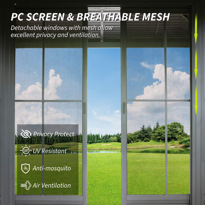 11' x 21' Alora All-Season Solarium Sunroom Gazebo - Elegant Outdoor Living with Galvanized Steel Roof