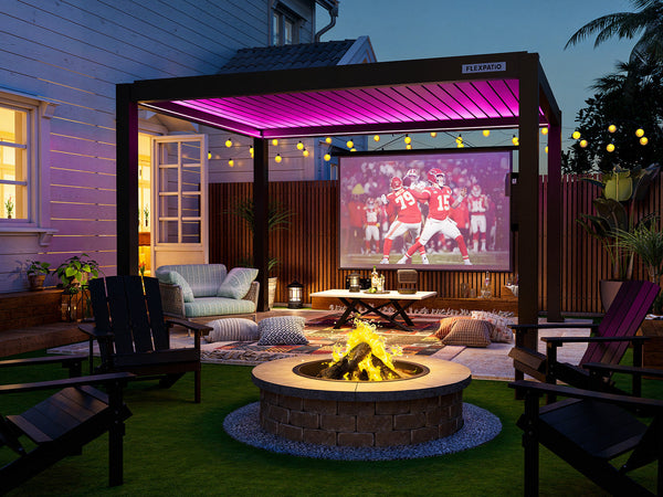 FlexPatio POWER+ and POWER+ PRO Motorized Pergolas - Smart Outdoor Living, All-Weather Control