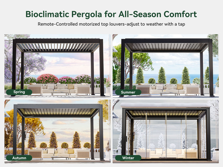 FlexPatio POWER+ and POWER+ PRO Motorized Pergolas - Smart Outdoor Living, All-Weather Control