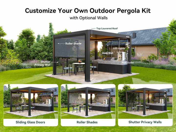 FlexPatio POWER+ and POWER+ PRO Motorized Pergolas - Smart Outdoor Living, All-Weather Control