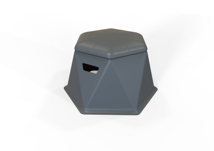 Modern Twisted Hex Stool: Durable, Lightweight, and Stackable Seating for Indoor/Outdoor Use