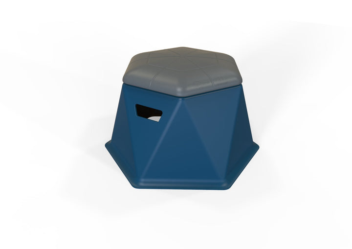 Modern Twisted Hex Stool: Durable, Lightweight, and Stackable Seating for Indoor/Outdoor Use