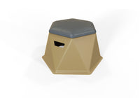 Modern Twisted Hex Stool: Durable, Lightweight, and Stackable Seating for Indoor/Outdoor Use