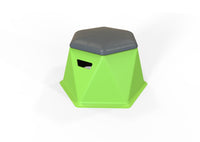 Modern Twisted Hex Stool: Durable, Lightweight, and Stackable Seating for Indoor/Outdoor Use