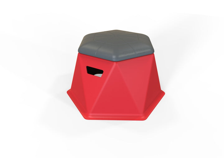 Modern Twisted Hex Stool: Durable, Lightweight, and Stackable Seating for Indoor/Outdoor Use