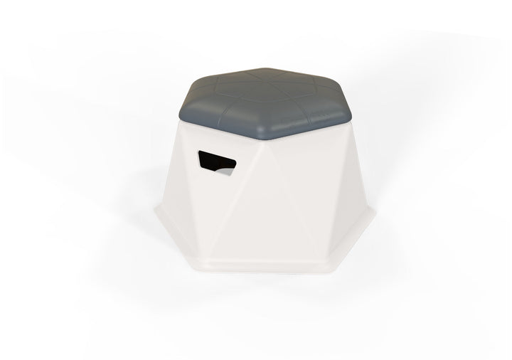 Modern Twisted Hex Stool: Durable, Lightweight, and Stackable Seating for Indoor/Outdoor Use