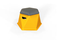 Modern Twisted Hex Stool: Durable, Lightweight, and Stackable Seating for Indoor/Outdoor Use