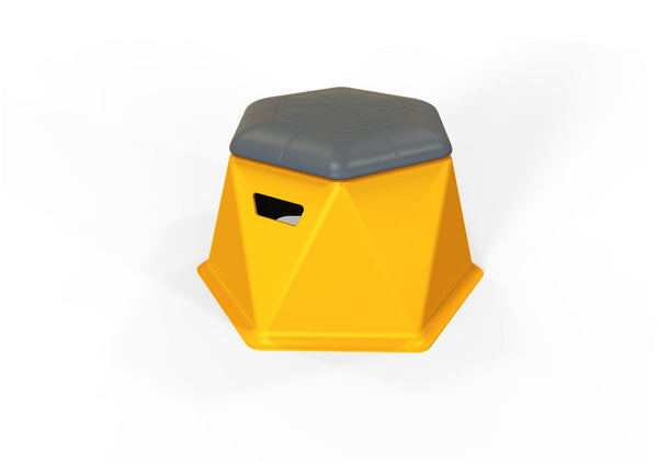 Modern Twisted Hex Stool: Durable, Lightweight, and Stackable Seating for Indoor/Outdoor Use