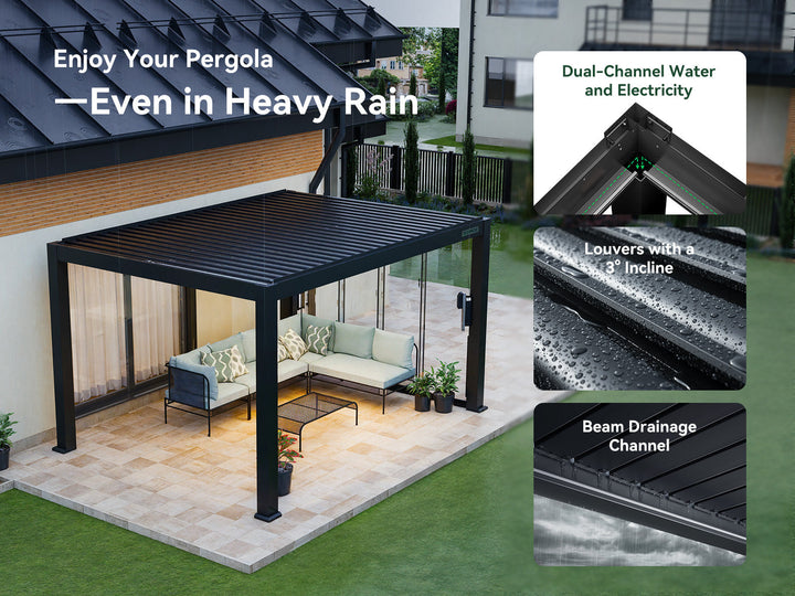 FlexPatio POWER+ and POWER+ PRO Motorized Pergolas - Smart Outdoor Living, All-Weather Control