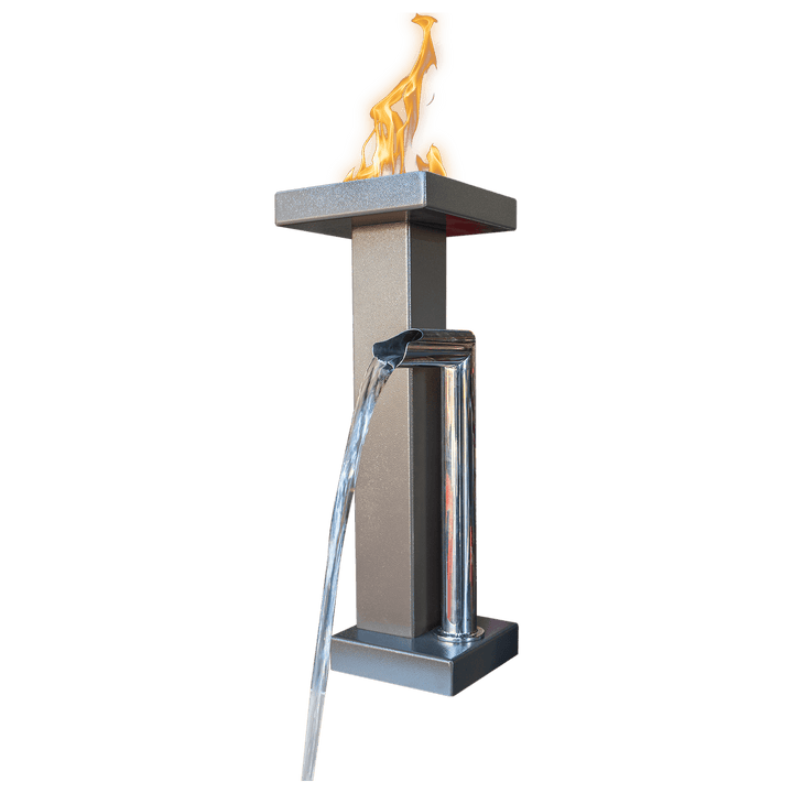 Modern Minimalist Designer Series Fire & Water Feature - 11 | Handcrafted in USA