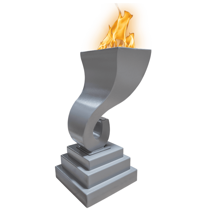 Designer Series Fire & Water Feature 9 - Elegant Pedestal Entrance Piece, Handmade in USA