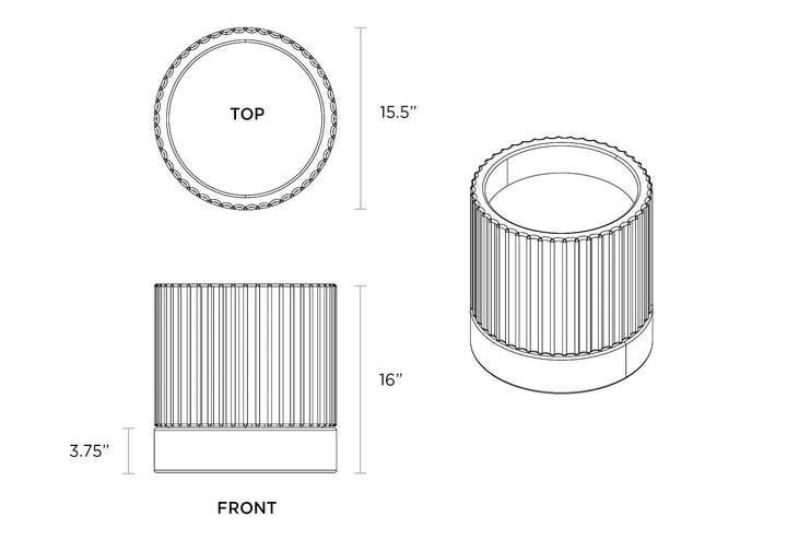 Ripple Short Planter - Stylish, Durable, and Eco-Friendly Outdoor & Indoor Plant Pot