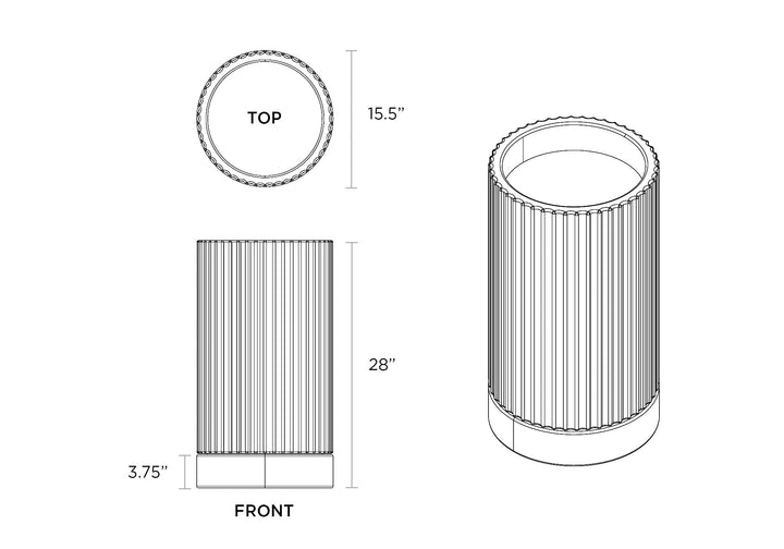 Durable Ripple Tray for Short or Tall Planters - Protects Surfaces & Catches Excess Water