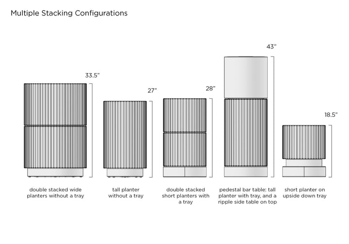 Ripple Tall Planter - Stylish & Durable Vertical Garden Accent