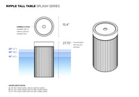Ripple Tall Table: The Perfect Poolside Companion for Your SPLASH Series Collection