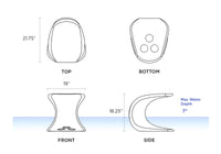 Drift Splash Series 2-Pack Chair: Durable, Waterproof Polyethylene Seating for Pool & Patio