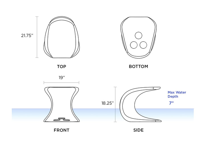 Drift Splash Series 2-Pack Chair: Durable, Waterproof Polyethylene Seating for Pool & Patio