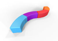 Swerve Modular Arc Bench: Versatile Indoor/Outdoor Seating with Stay Dry Design