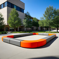 Swerve Modular Arc Bench: Versatile Indoor/Outdoor Seating with Stay Dry Design
