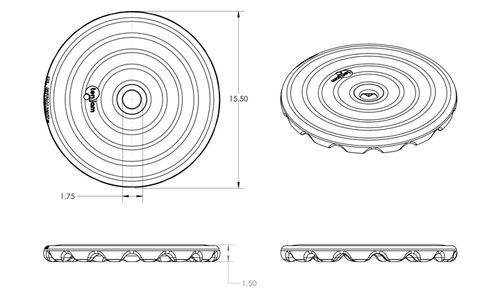SPLASH Series Rad Pad - 10 Pack Cushioned Seating Floor Mats