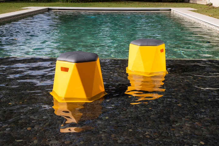 Modern Twisted Hex Stool: Durable, Lightweight, and Stackable Seating for Indoor/Outdoor Use