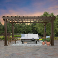 10' x 12' Alora Heavy-Duty Galvanized Steel Pergola with Powder Coating - Durable & Stylish Backyard Oasis