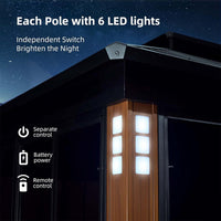 12' x 14' Heavy-Duty Aluminum Patio Gazebo: All-Weather Sun Room with Double Steel Top & LED Lighting