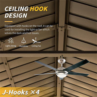 Spacious 12' x 20' Double-Layer Galvanized Steel Hardtop Gazebo Pergola - Premium Outdoor Patio Shelter with Bug Netting & Privacy Curtains