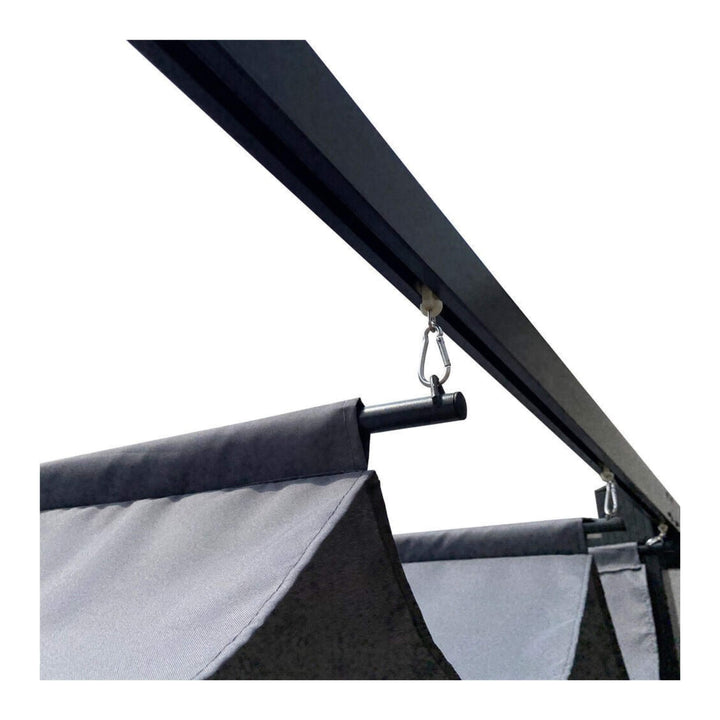 10' x 13' Retractable Canopy Pergola for Patios & Outdoor Living - Premium Aluminum Frame, UV & Water-Resistant Polyester Shade