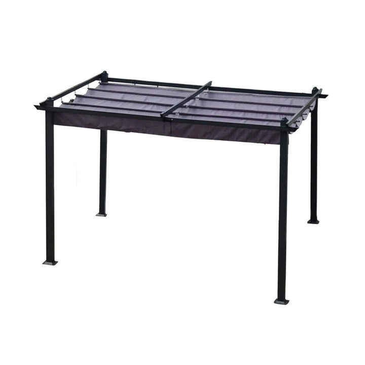 10' x 13' Retractable Canopy Pergola for Patios & Outdoor Living - Premium Aluminum Frame, UV & Water-Resistant Polyester Shade