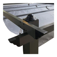 10' x 13' Retractable Canopy Pergola for Patios & Outdoor Living - Premium Aluminum Frame, UV & Water-Resistant Polyester Shade